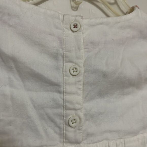 Boden Girls White Embroidered Floral Boho Feminine Top Summer Spring - Picture 6 of 8